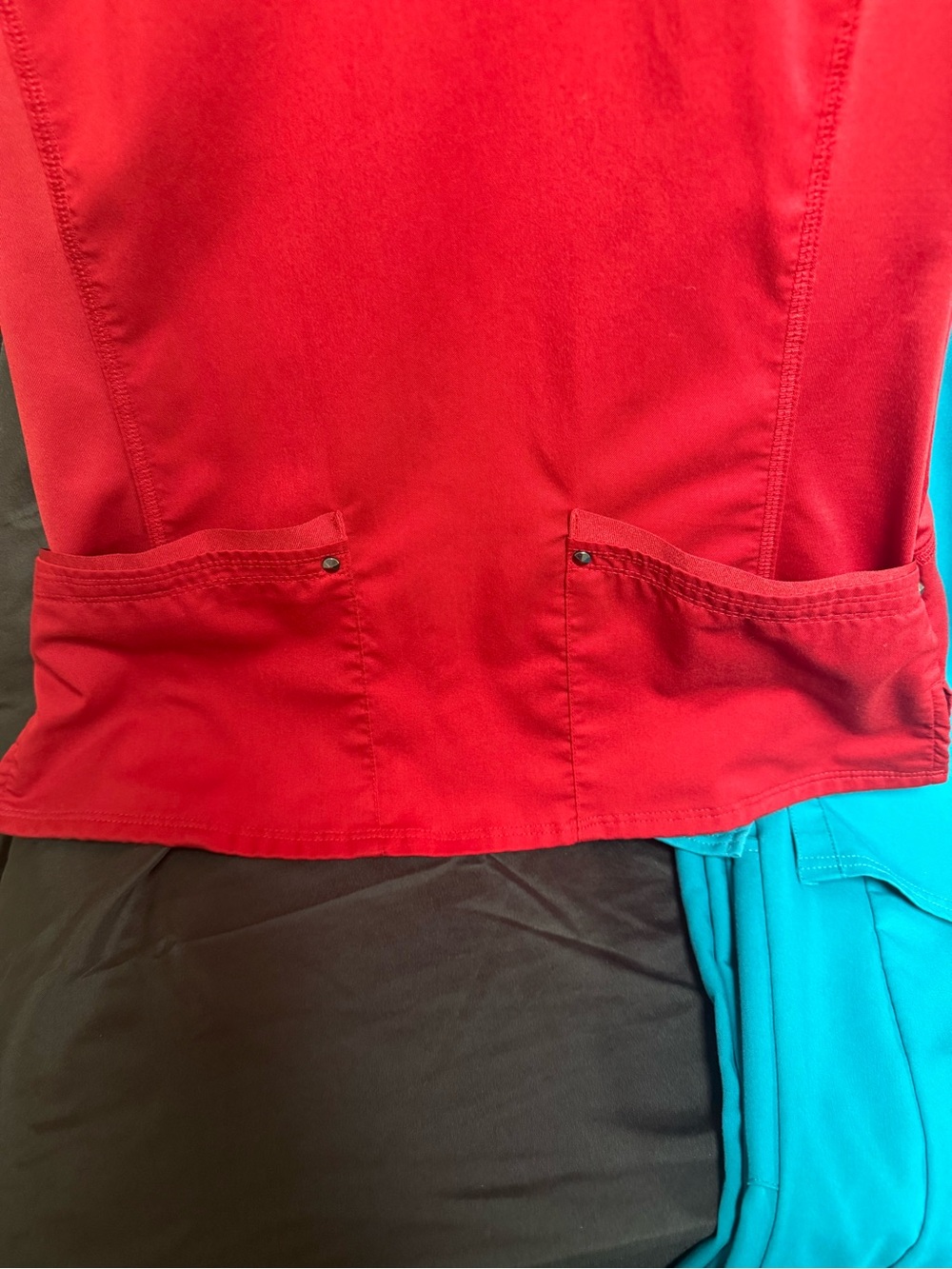 Dickies and Purple Label Teal and Red V-Neck Medical Scrub Sets - Picture 4 of 10